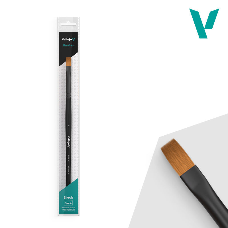 Vallejo Hobby Brushes: Effects - Synthetic - Size 6