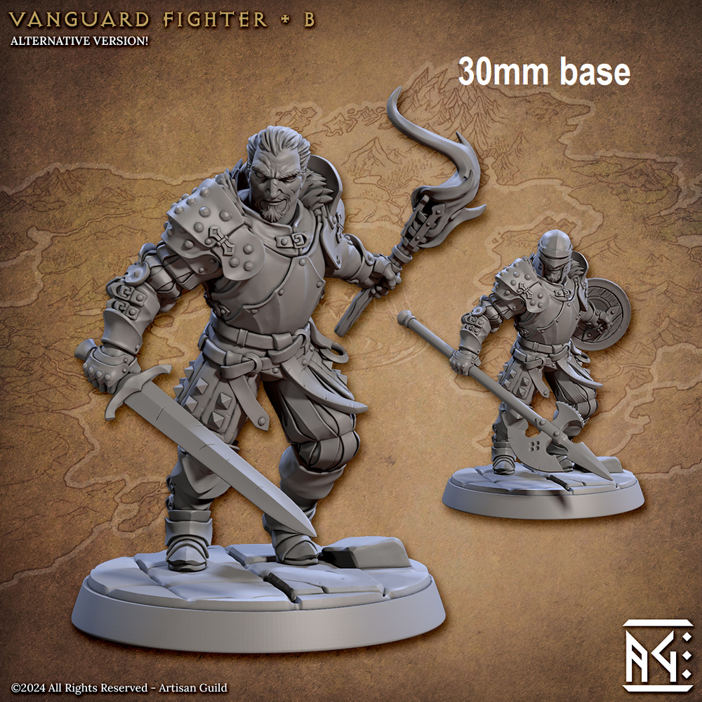 Vanguard Fighter: Base Sculpt B (Male Human Fighter) (Online Only)