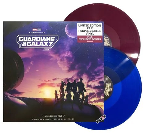 Guardians Of The Galaxy Vol. 3: Awesome Mix Vol. 3 (Limited Edition, Translucent Grape & Cobalt Blue Colored Vinyl, Bonus Poster) (2 Lp's) [Vinyl] (ONLINE ORDER ONLY)