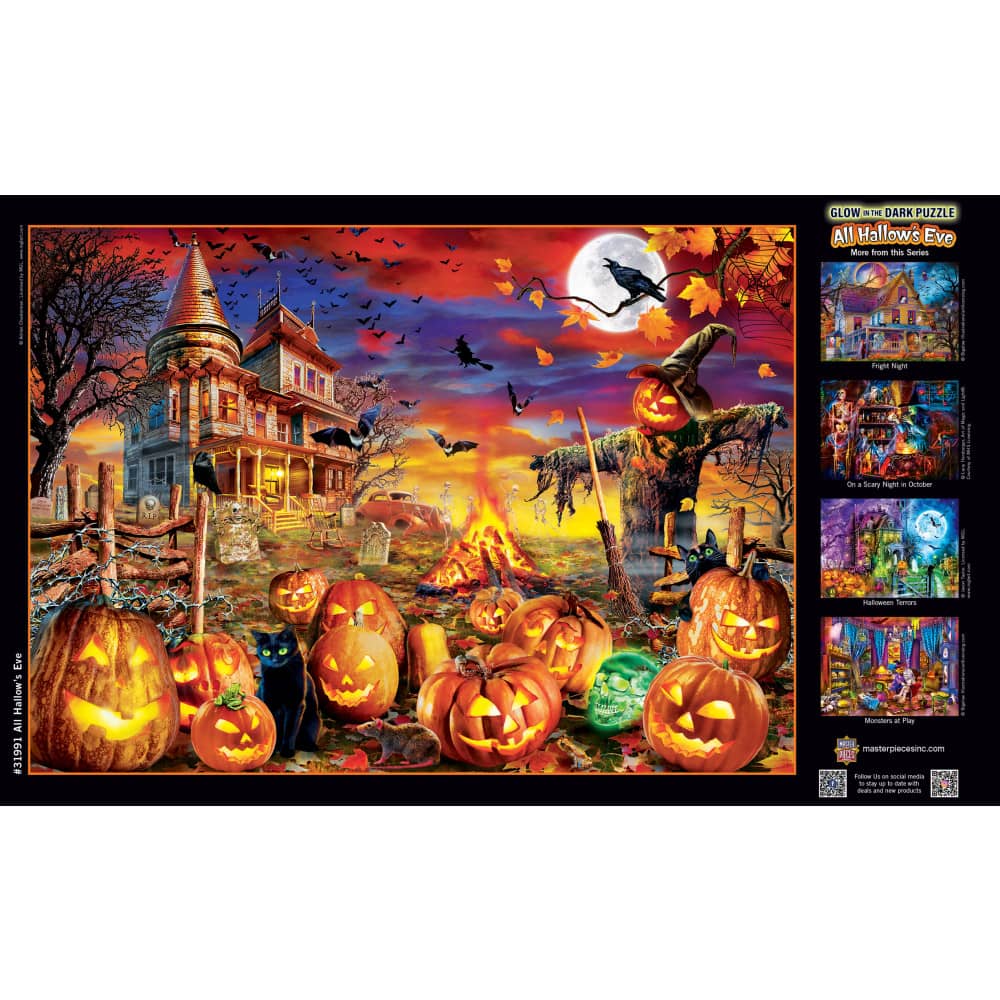 Glow in the Dark - All Hallow's Eve 500 Piece Jigsaw Puzzle