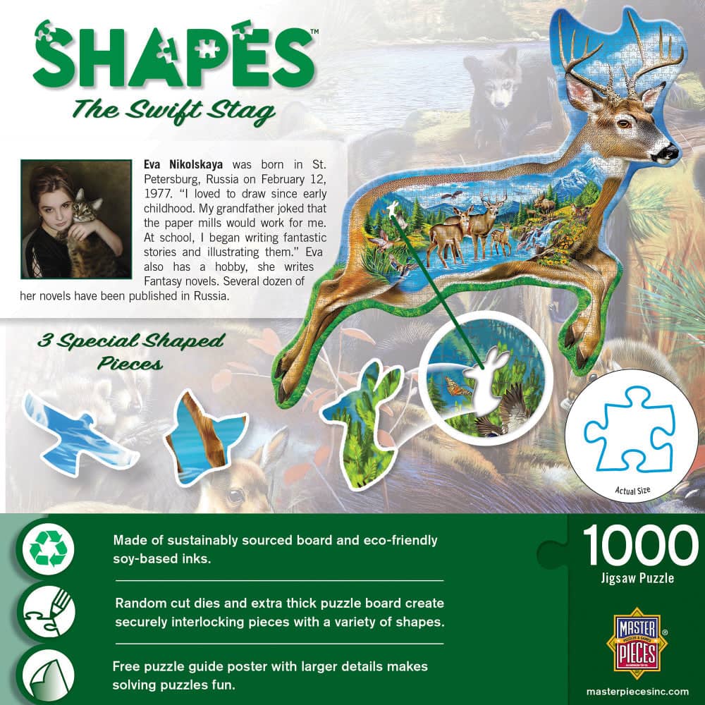 Shapes - The Swift Stag 1000 Piece Shaped Jigsaw Puzzle
