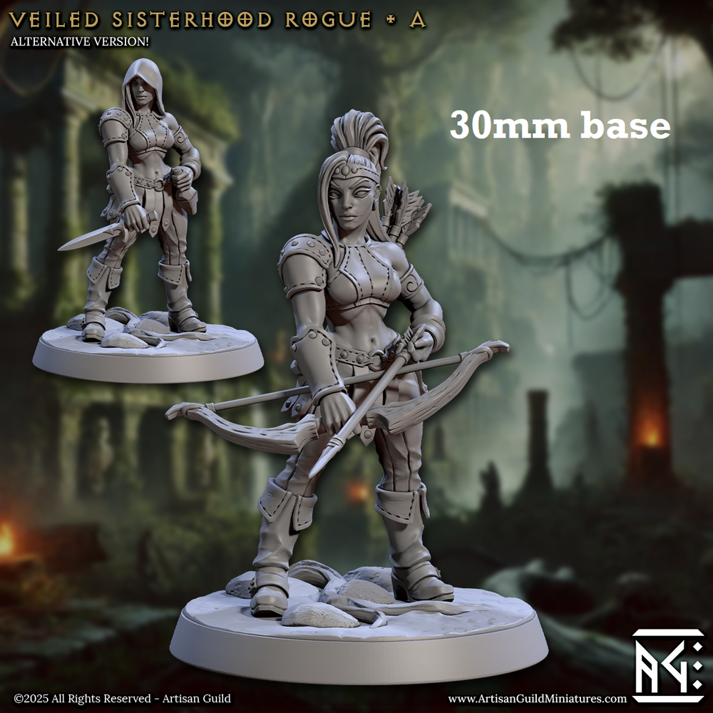 Veiled Sisterhood Rogue: Sculpt A (Female Human Ranger / Assassin) (Online Only)