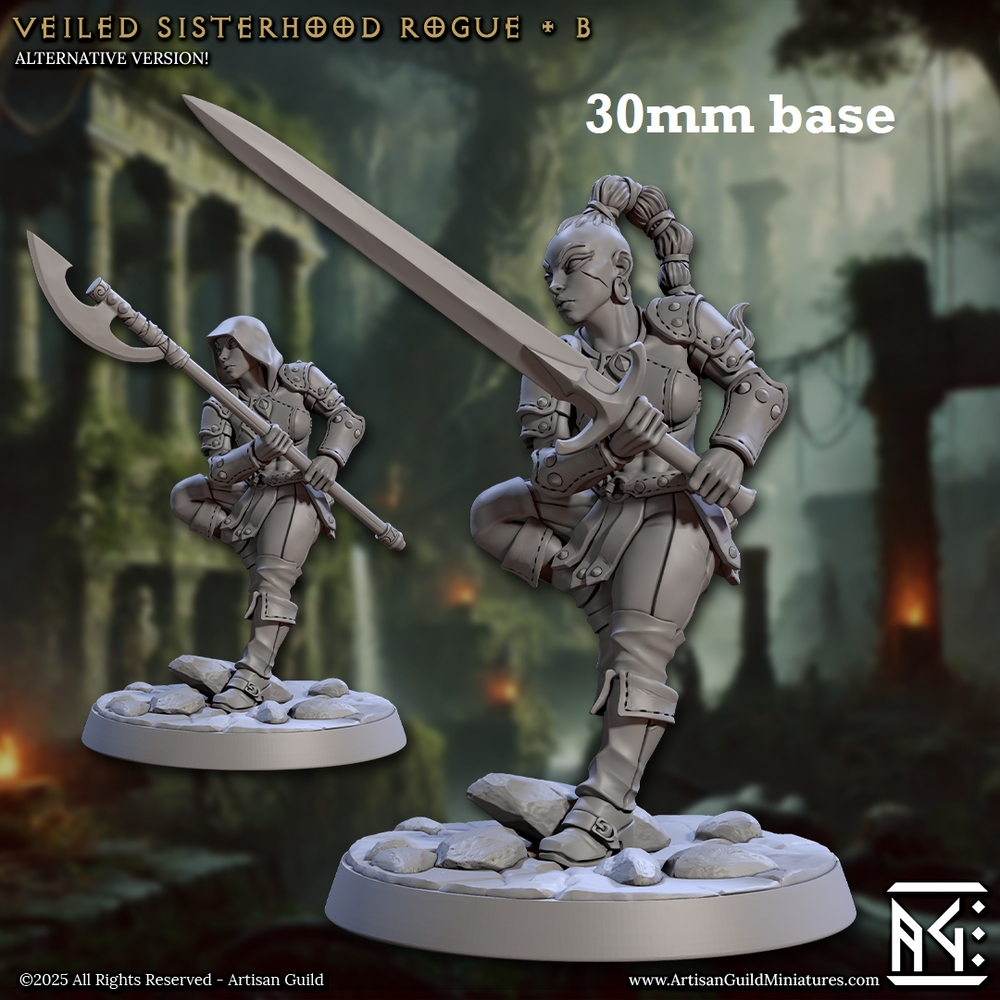 Veiled Sisterhood Rogue: Sculpt B (Female Human Fighter) (Online Only)
