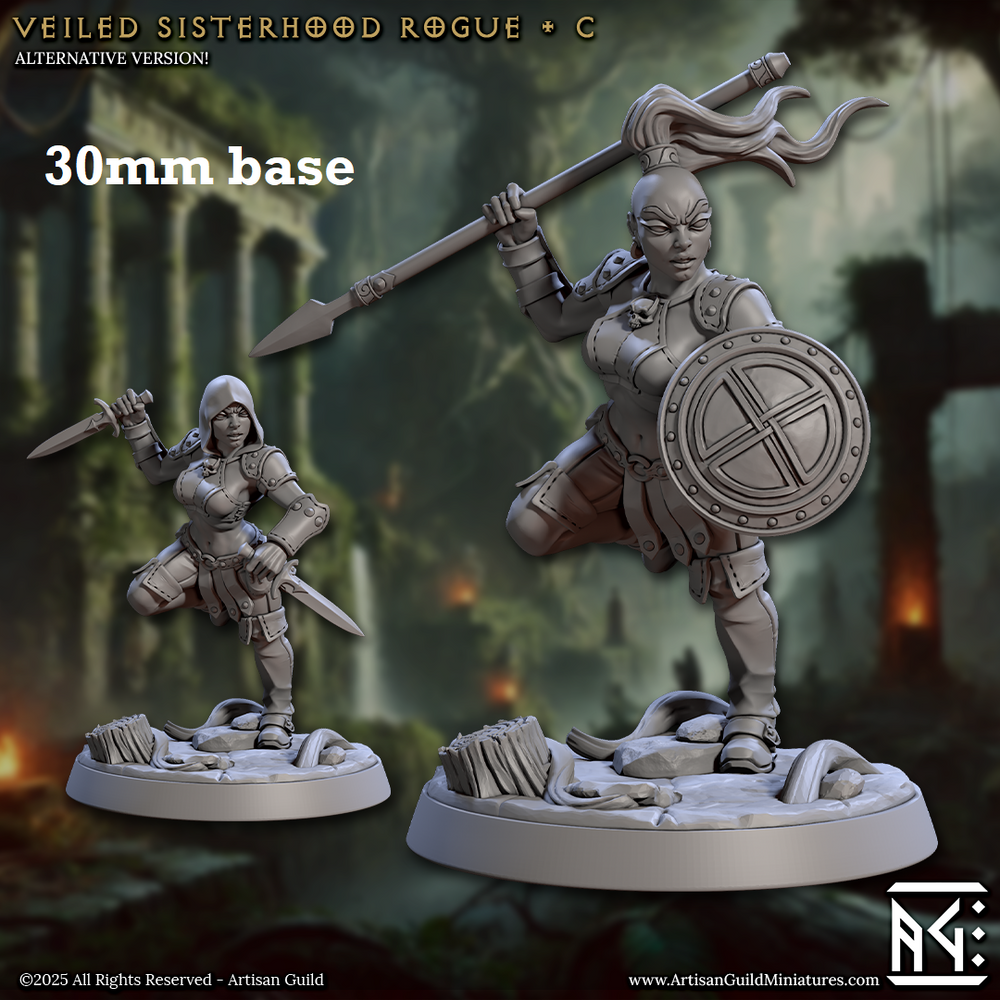 Veiled Sisterhood Rogue: Sculpt C (Female Human Fighter / Assassin) (Online Order Only)