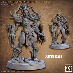 Vesdra, Blackcrag Shaman (Female Orc Cleric Hero) (Online Order Only)