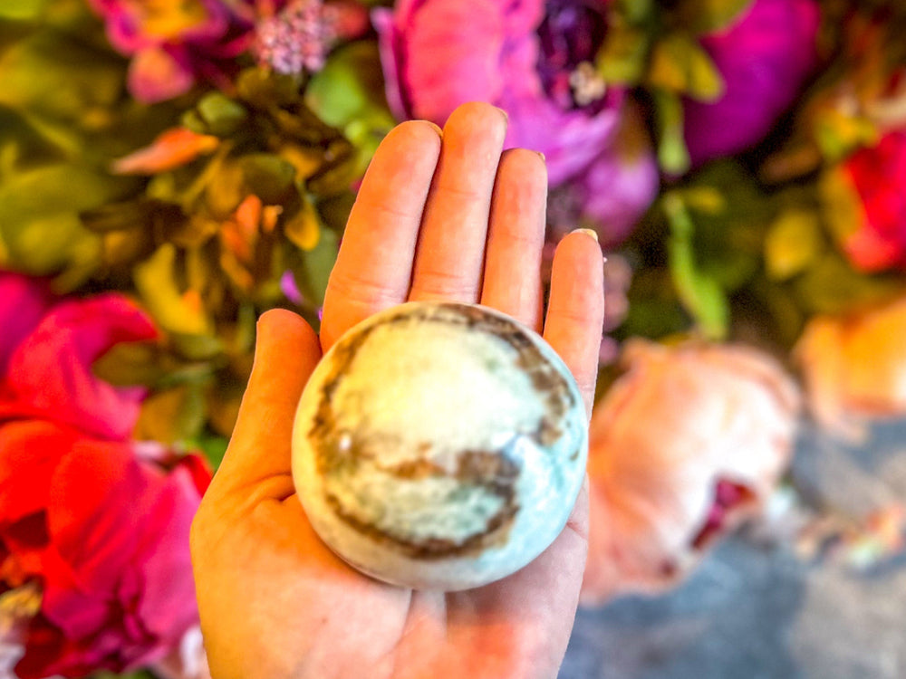 Vesuvianite and Garnet Crystal Spheres, ethically sourced (ONLINE ORDER ONLY)