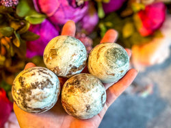 Vesuvianite and Garnet Crystal Spheres, ethically sourced (ONLINE ORDER ONLY)