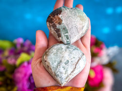 Vesuvianite and Garnet Heart, ethically sourced (ONLINE ORDER ONLY)