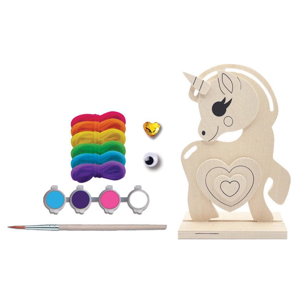 Unicorn - Wood Yarn Wrapping Craft & Paint Kit