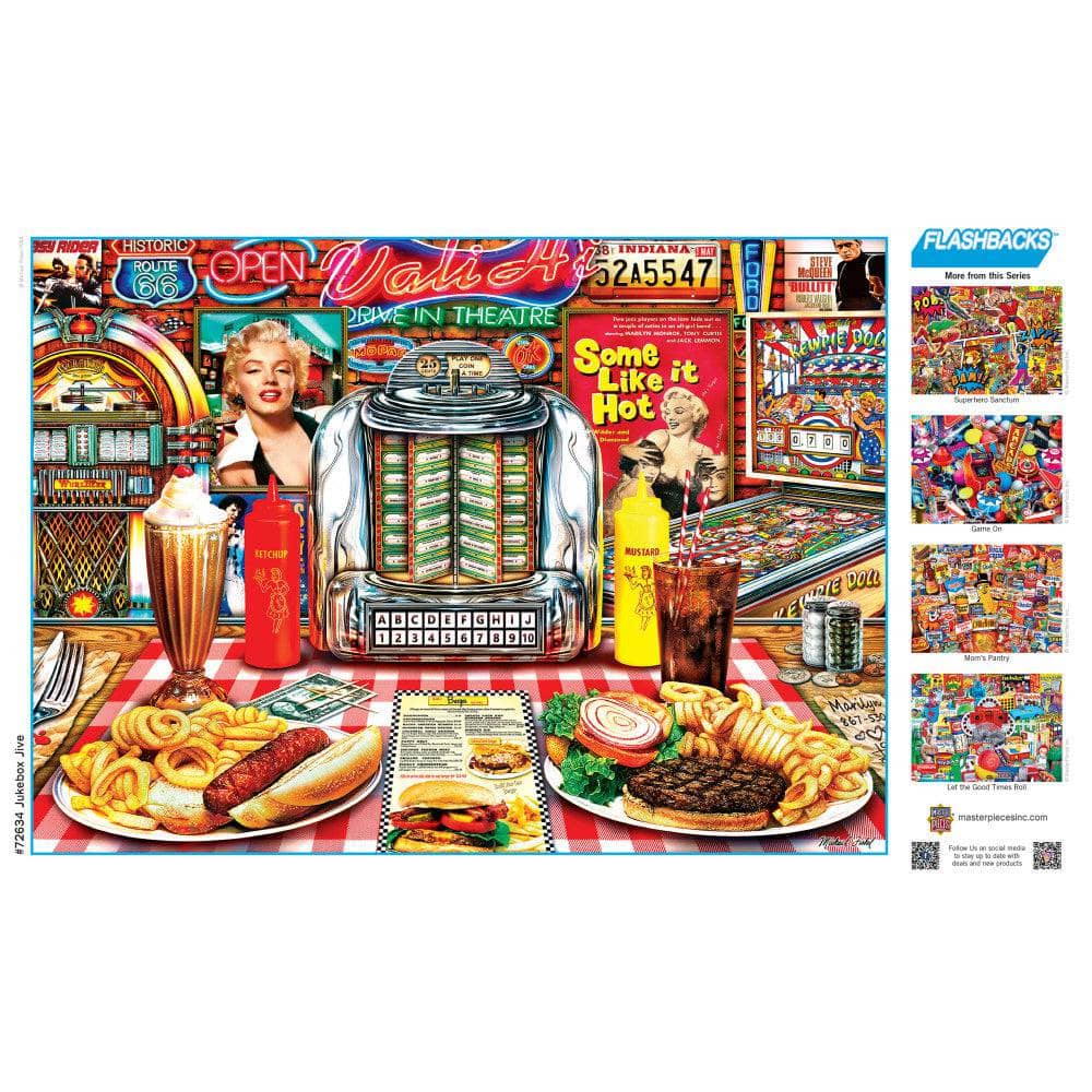 Flashbacks - Jukebox Jive 1000 Piece Jigsaw Puzzle