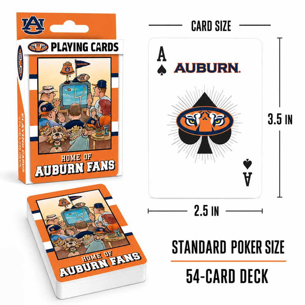 Auburn Tigers Fan Deck Playing Cards - 54 Card Deck