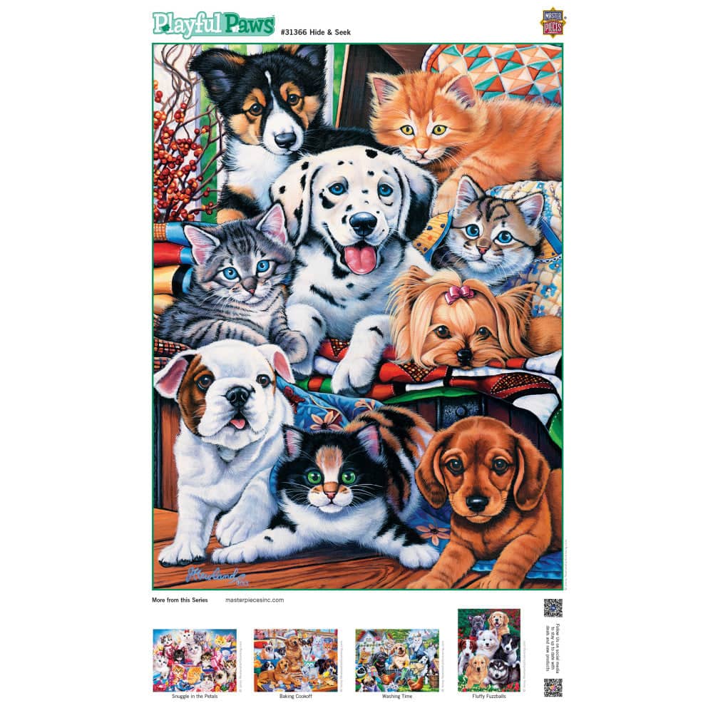 Playful Paws - Hide and Seek 300 Piece EZ Grip Jigsaw Puzzle