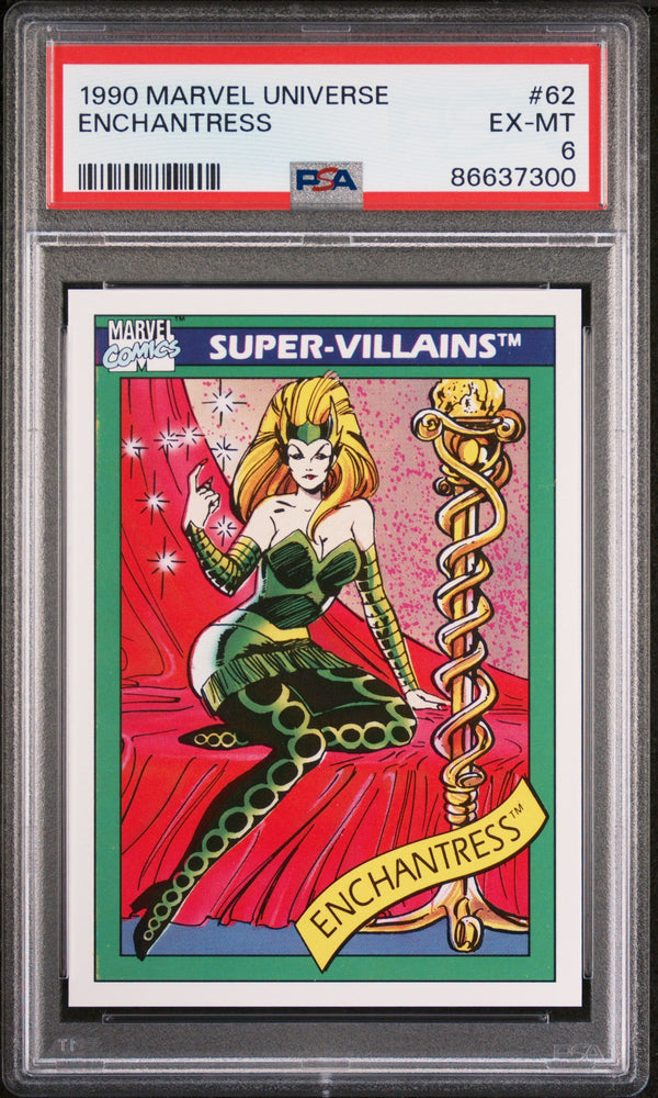 1990 MARVEL UNIVERSE ENCHANTRESS  #62 - PSA 6 (Online Order Only)