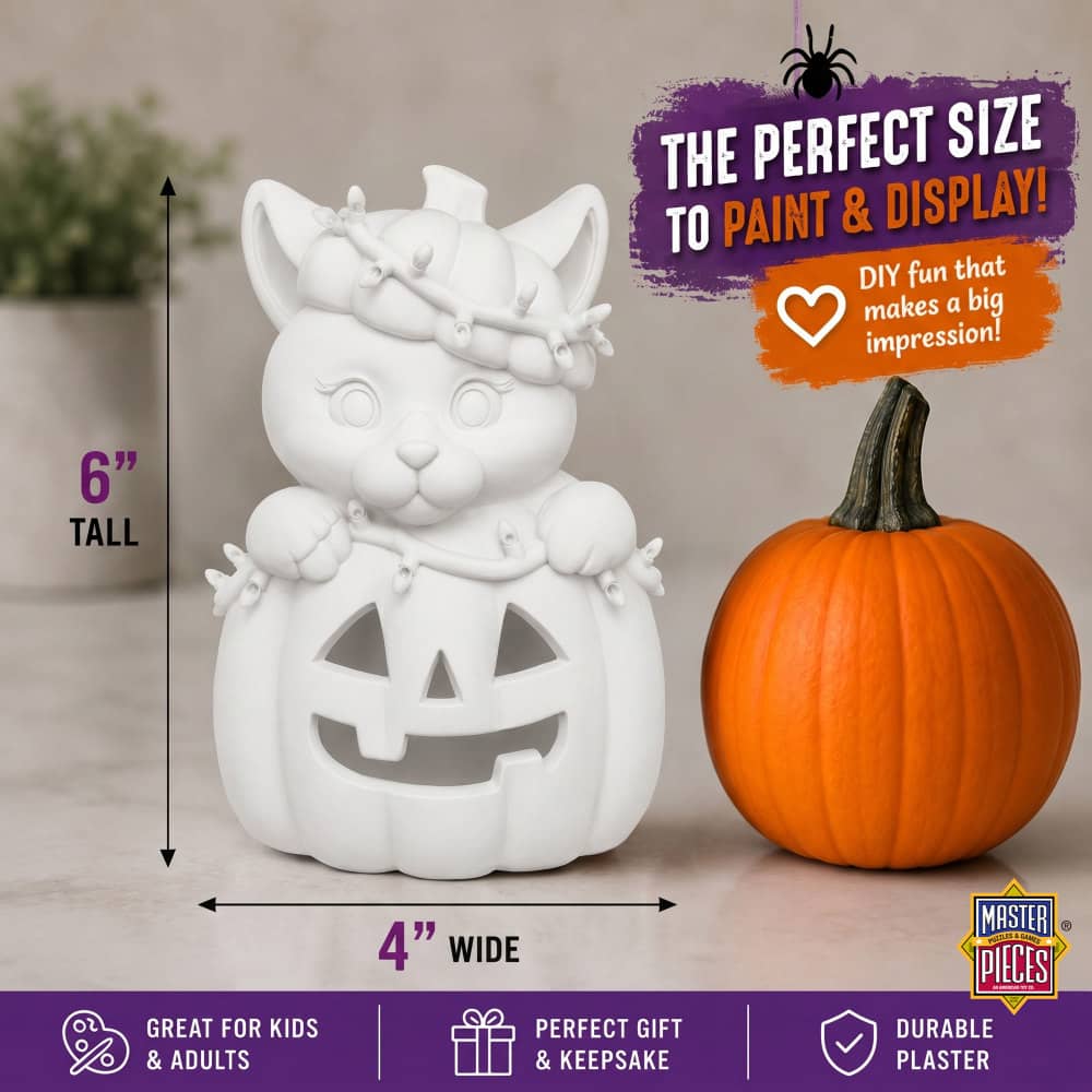Jack-O-Lantern - 6" Light-Up Plaster Paint Kit