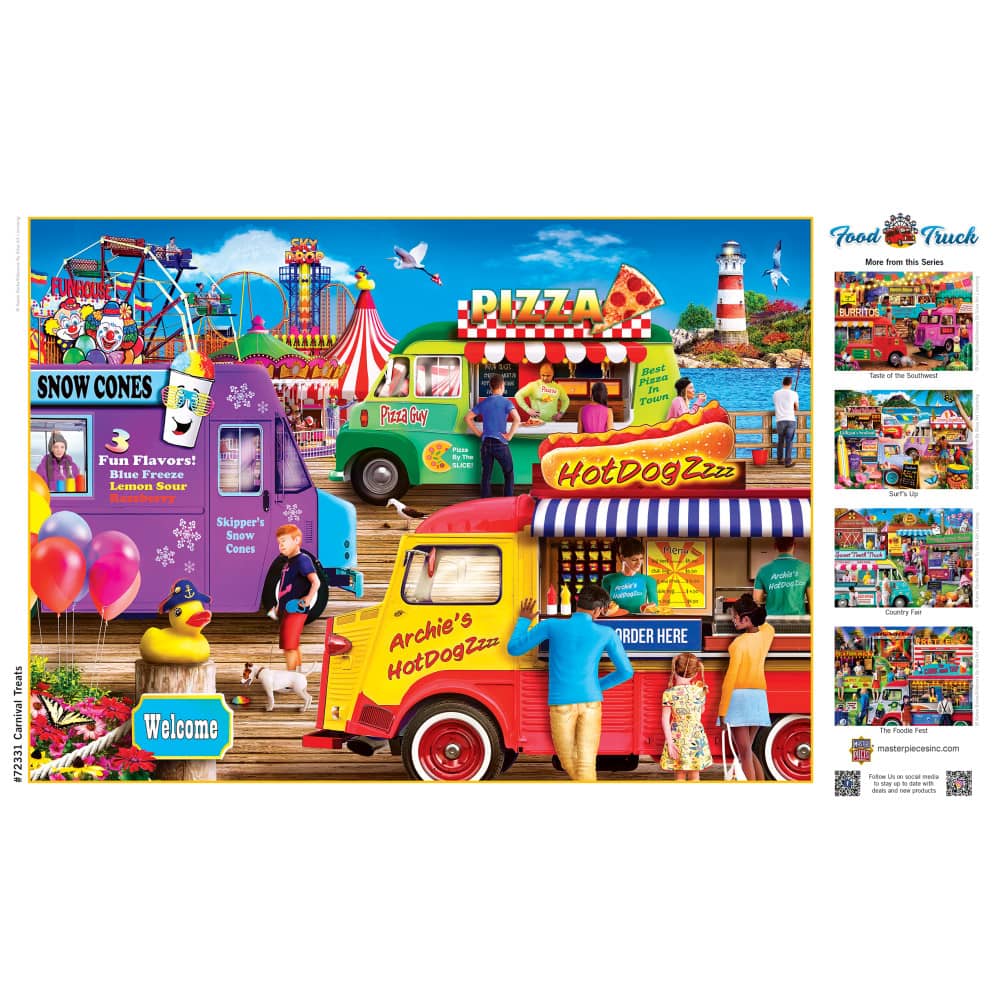 Food Truck Roundup - Carnival Treats 1000 Piece Jigsaw Puzzle