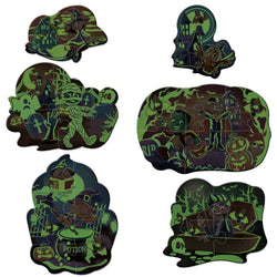Glow in the Dark - Halloween Fun Mini Shaped Puzzles 6-Pack