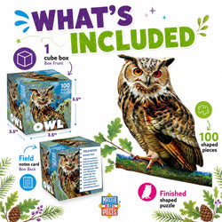 Owl 100 Piece Shaped Jigsaw Puzzle