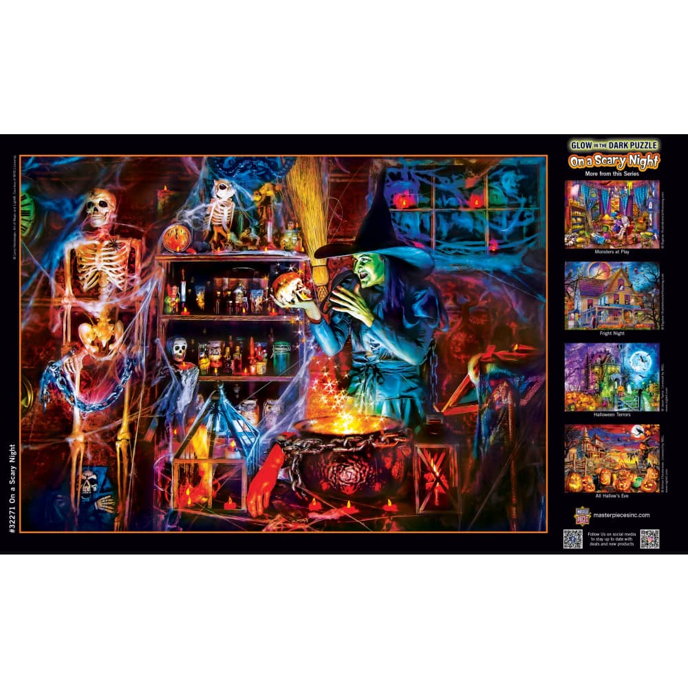 Glow in the Dark - On a Scary Night 500 Piece Jigsaw Puzzle