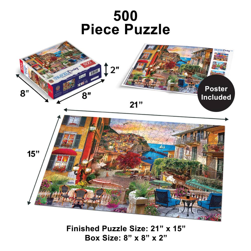 Travel Diary - Italian Afternoon 500 Piece Jigsaw Puzzle