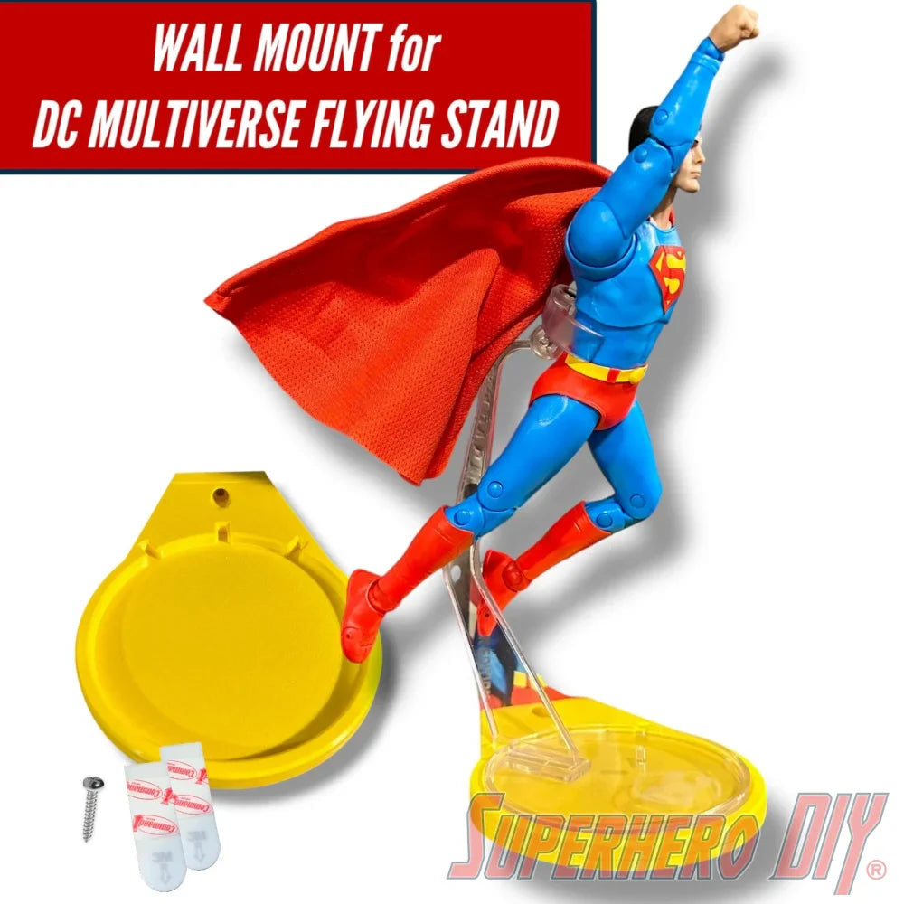 Wall Mount for McFarlane DC Multiverse Flight Stands – Securely Display Your Flying Figures (ONLINE ORDER ONLY)