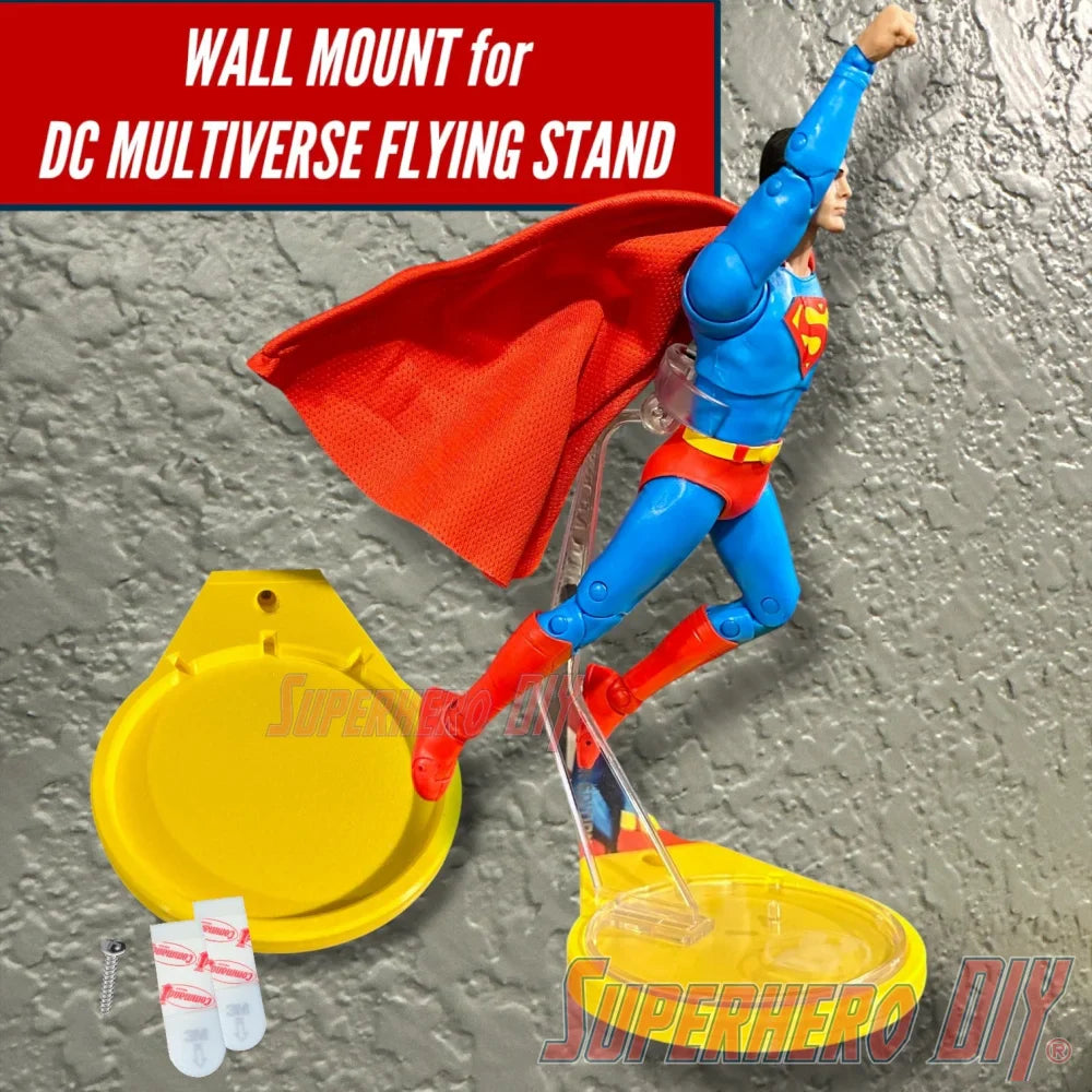 Wall Mount for McFarlane DC Multiverse Flight Stands – Securely Display Your Flying Figures (ONLINE ORDER ONLY)