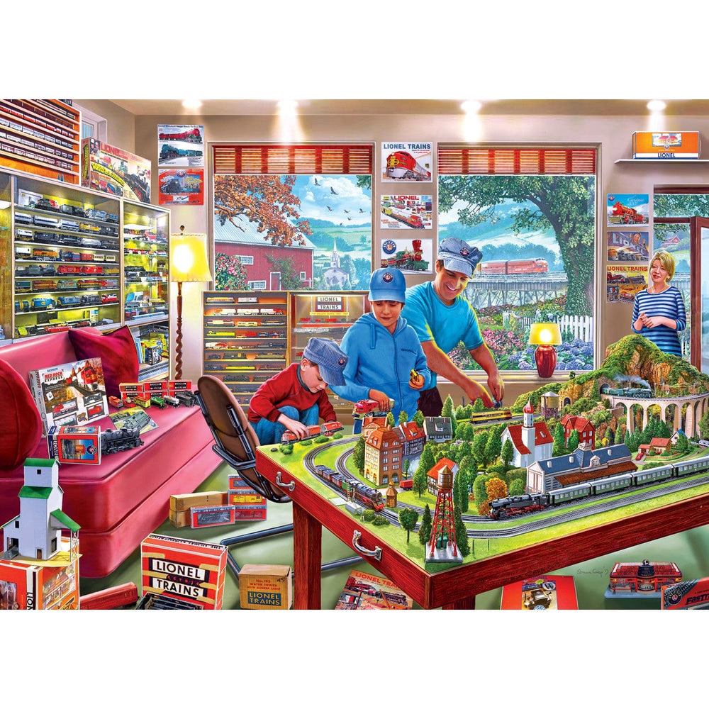 Lionel Trains - The Boy's Playroom 1000 Piece Jigsaw Puzzle (ONLINE ORDER ONLY)