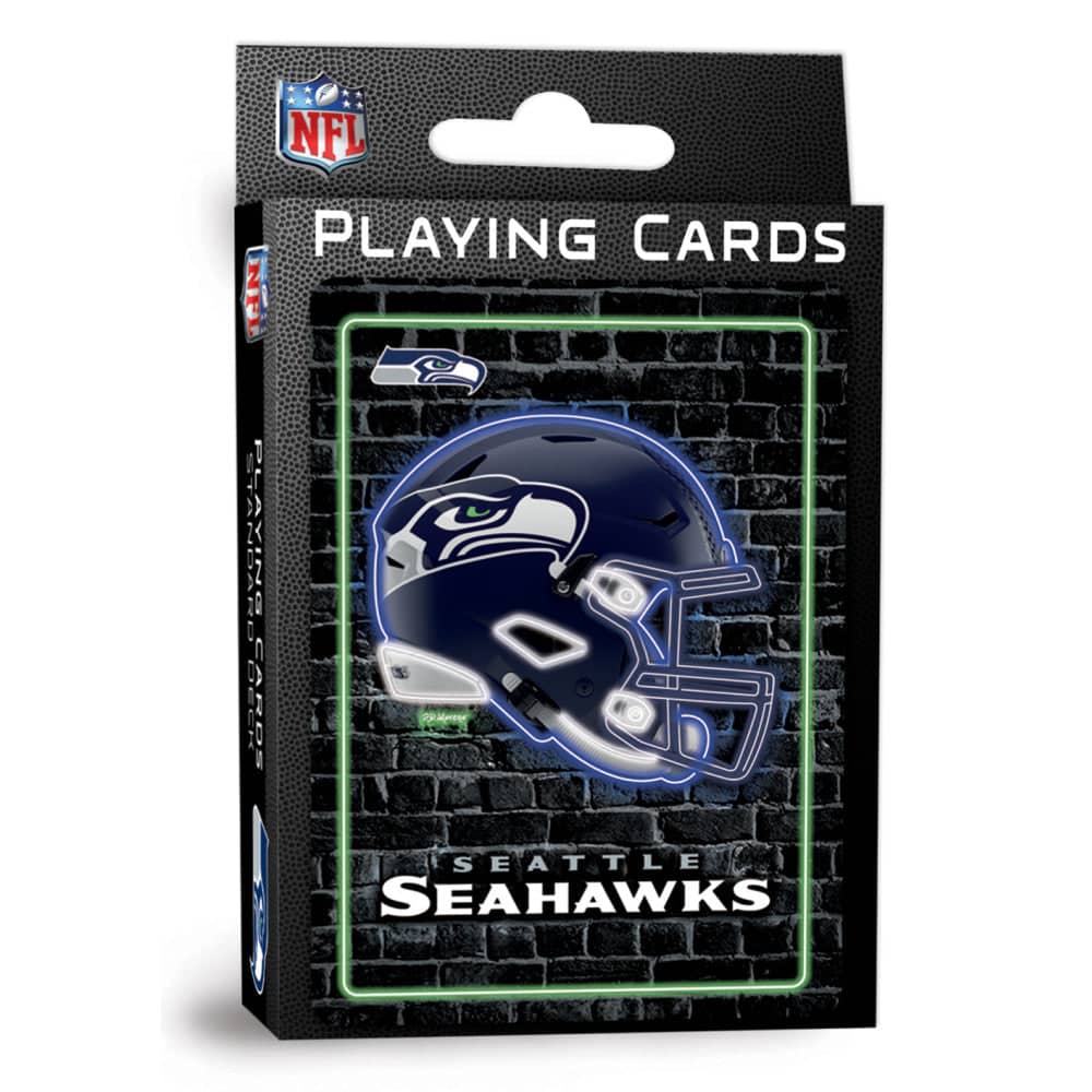 Seattle Seahawks Neon Playing Cards - 54 Card Deck
