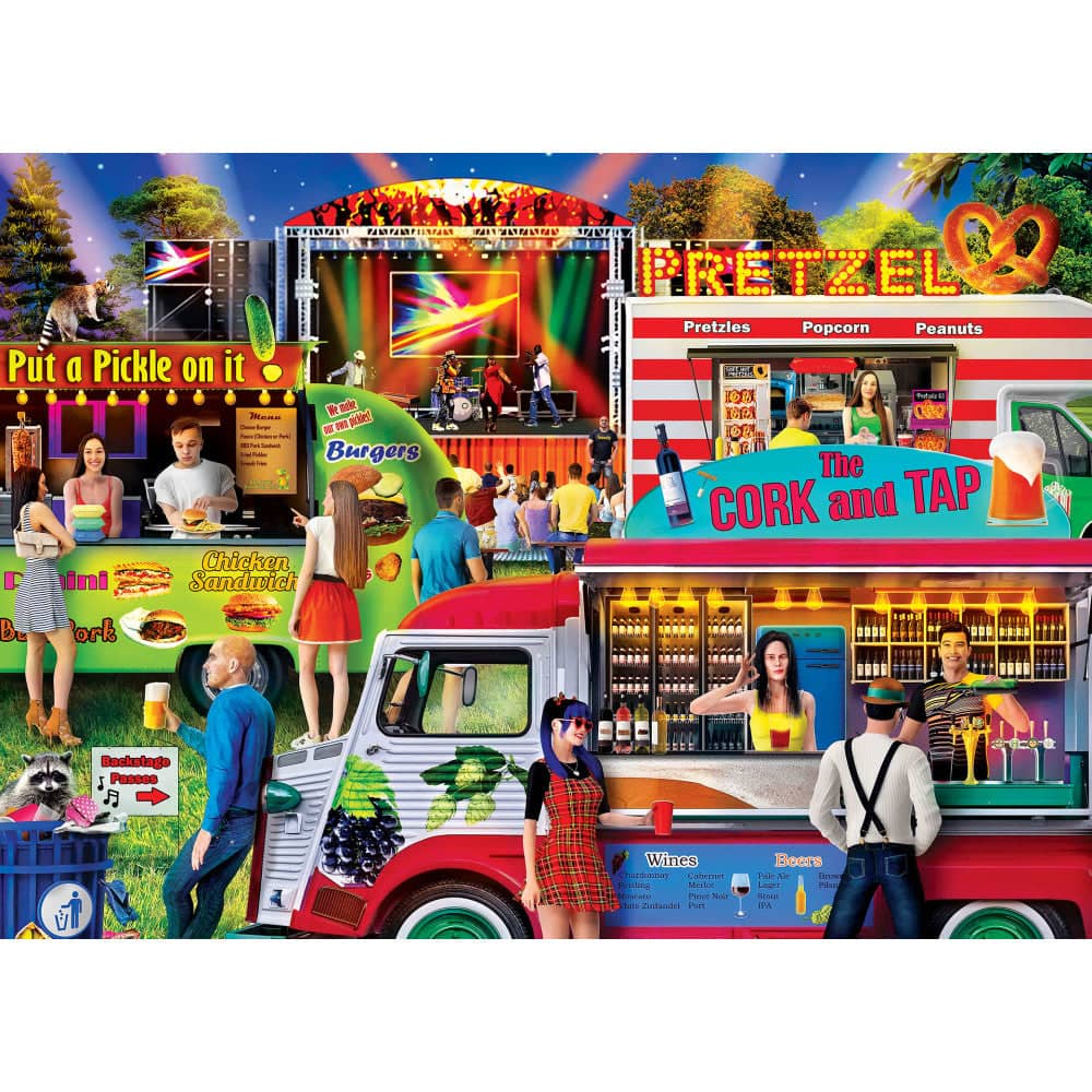 Food Truck Roundup - The Foodie Fest 1000 Piece Jigsaw Puzzle