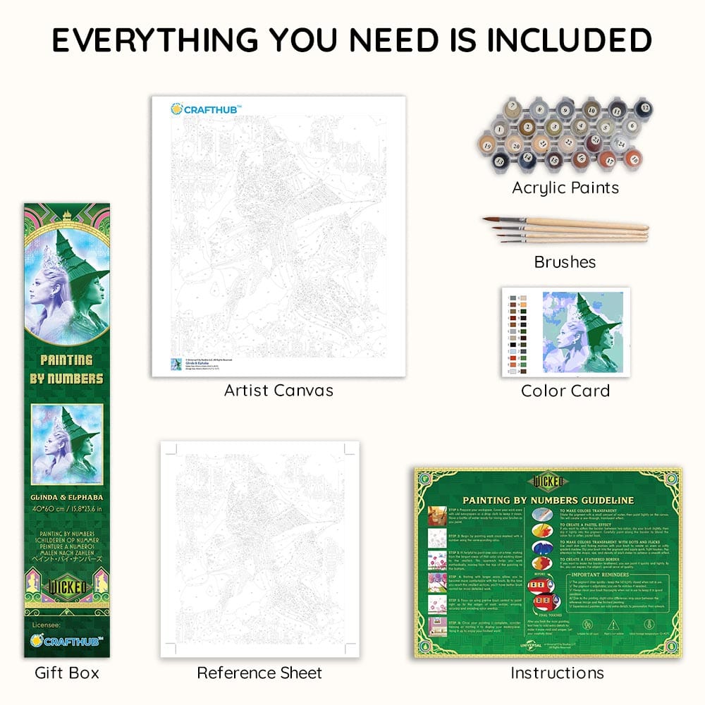 Glinda & Elphaba - Paint By Numbers Kit (ONLINE ORDER ONLY)