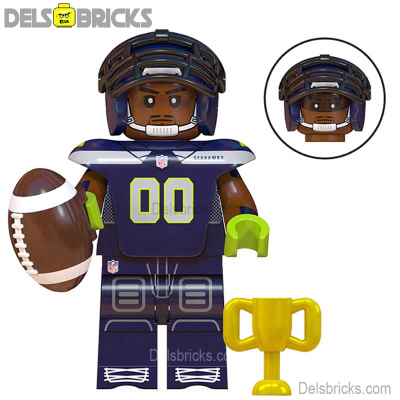 Seattle Seahawks NFL Football Teams Lego Minifigures Custom Toys (ONLINE ORDER ONLY)