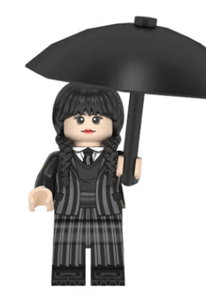Wednesday Addams Custom Minifig
