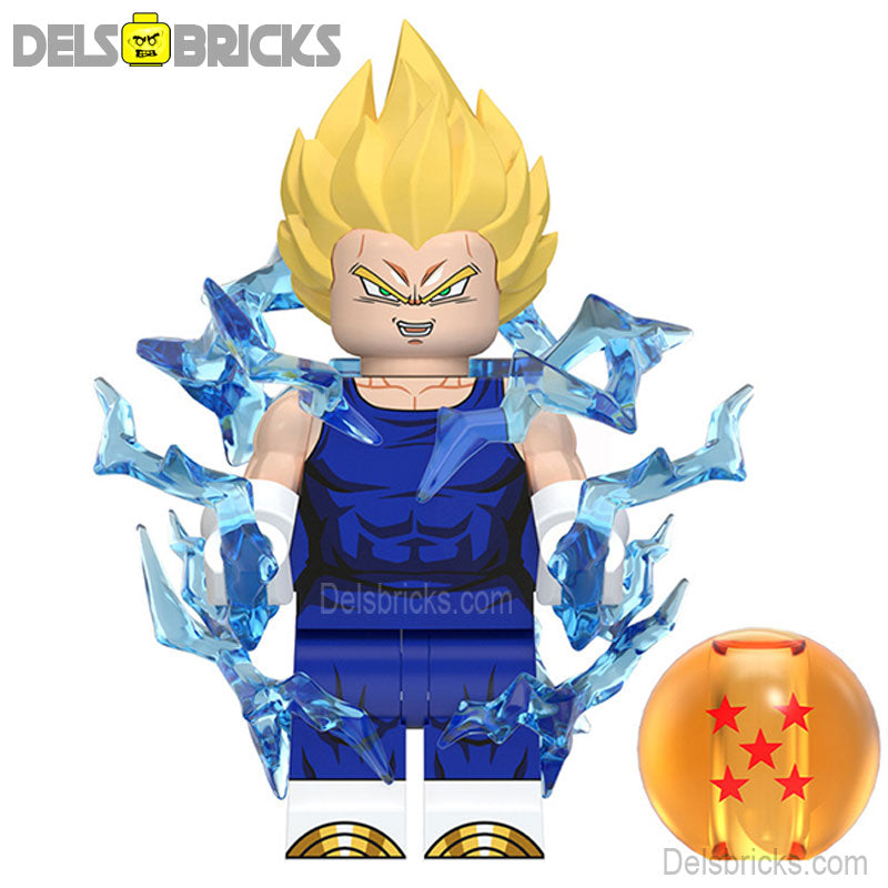Vegeta yellow Hair Dragon Ball Z Super Lego Minifigures Best Custom Anime Toys (ONLINE ORDER ONLY)