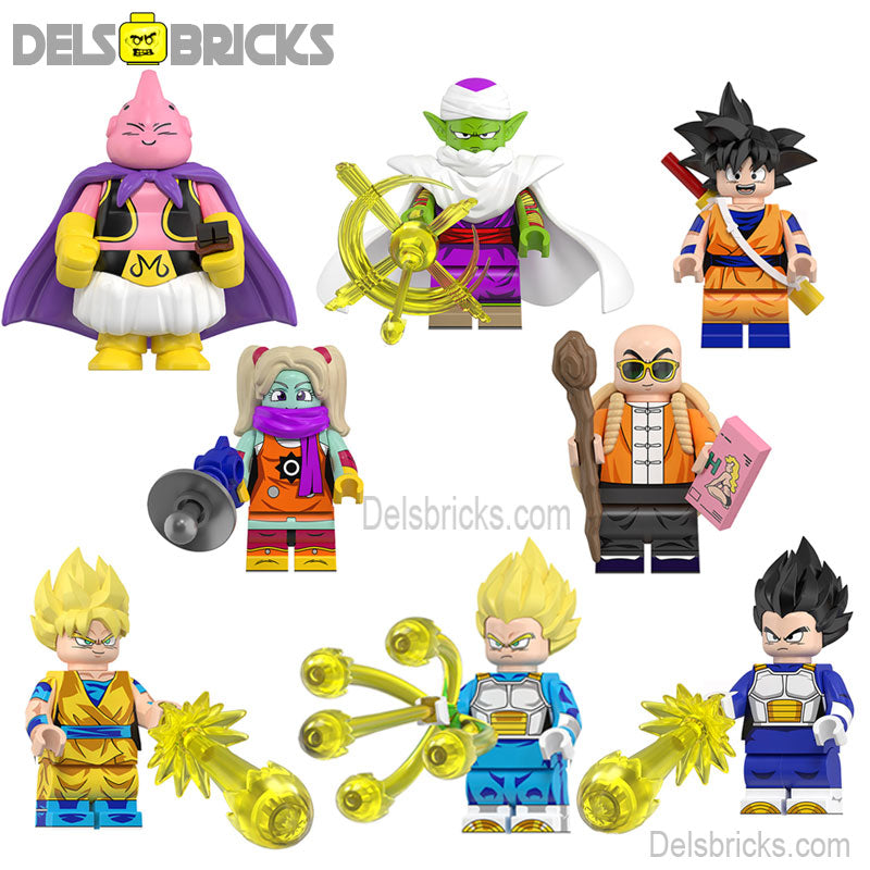 Dragon Ball Z Super set of 8 Lego Minifigures Custom Anime Toys 1 (ONLINE ORDER ONLY)