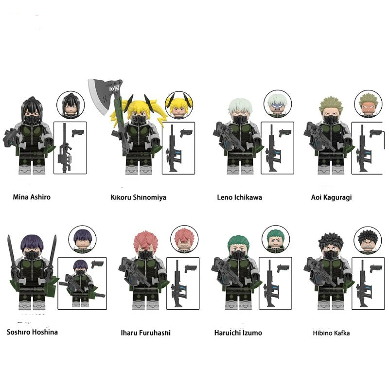 Kaiju No. 8 Minifigure Set of 8 - 2024 TV Series-Inspired Collectible Figures (Online Only)