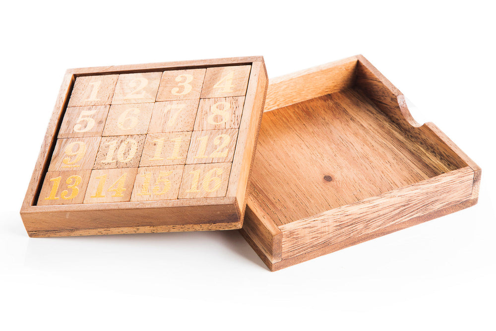 Wooden Magic Square Board - Fifteen Puzzle Game (Online Order Only)