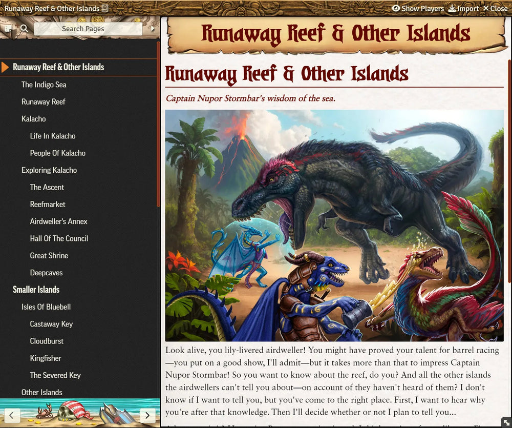 World of Battlezoo: Indigo Isles for Foundry VTT (Online Order Only)