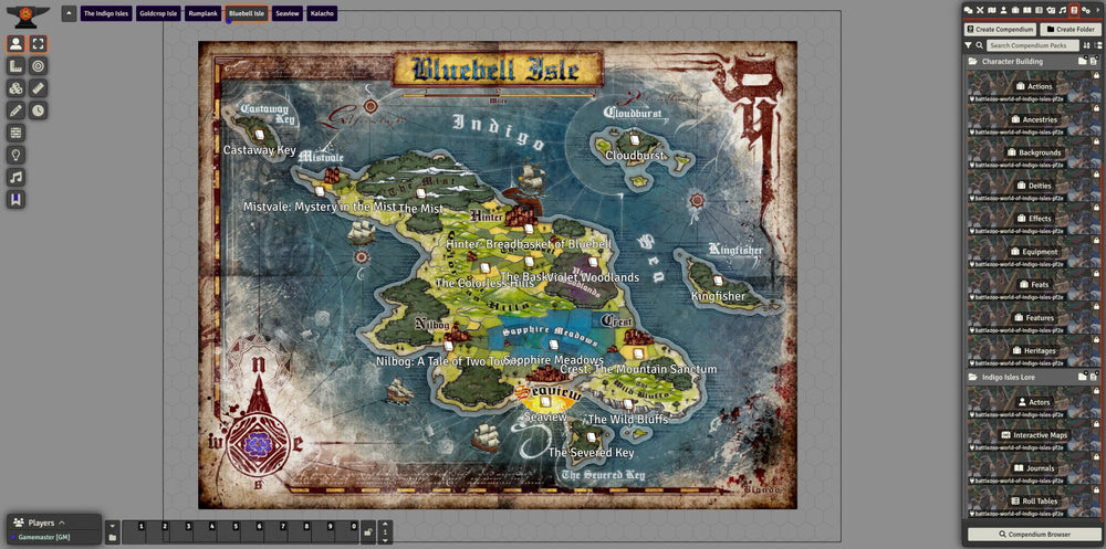 World of Battlezoo: Indigo Isles for Foundry VTT (Online Order Only)
