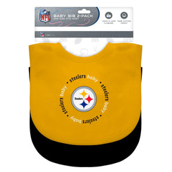 Pittsburgh Steelers - Baby Bibs 2-Pack - Yellow & Black