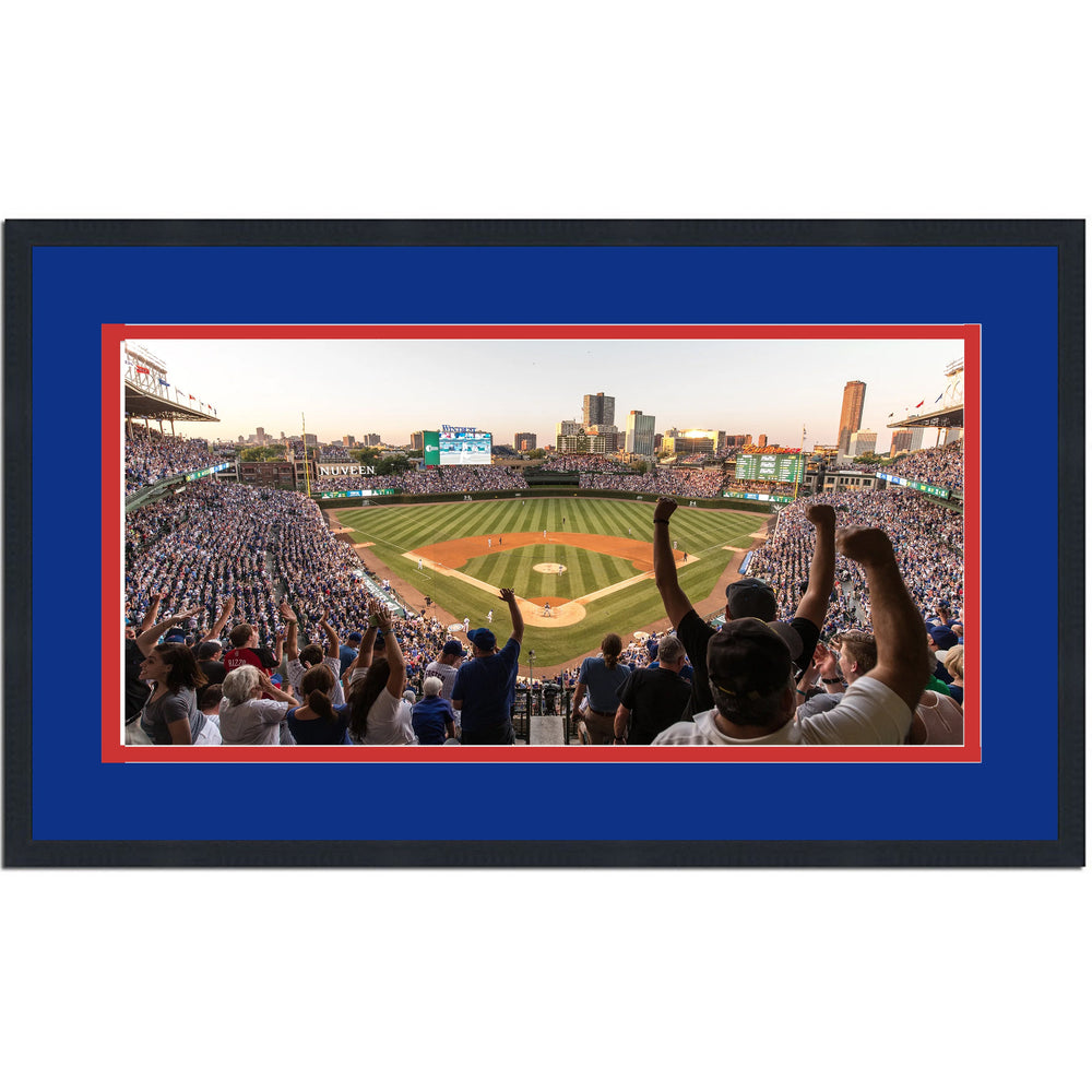 Framed Wrigley Field Chicago Cubs MLB 16x24 Baseball Photo Professionally Matted