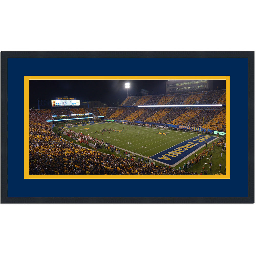 Framed Milan Puskar Stadium West Virginia Mountaineers 16x24 NCAA Football Photo Professionally Matted (ONLINE ORDER ONLY)