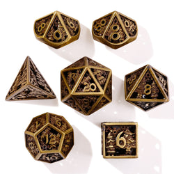 Christmas Metal RPG Dice Set | 7 Pieces (ONLINE ORDER ONLY)