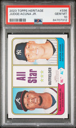 2023 TOPPS HERITAGE ACUNA JR/JUDGE  #336 - PSA 10 (Online Order Only)