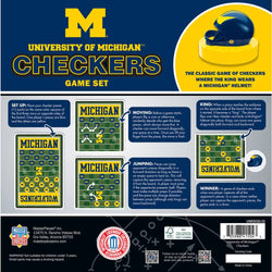 Michigan Wolverines Checkers Board Game