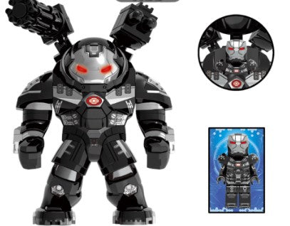 Crimson Titan Mech Suit Custom Minifigure – Heavy Armor Buster with Silver Detailing (ONLINE ORDER ONLY)