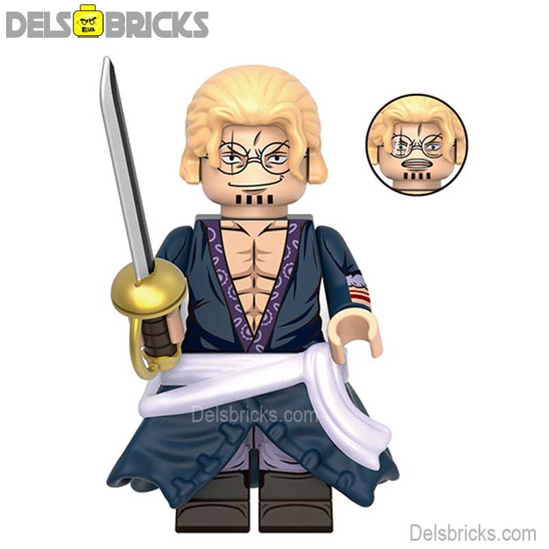 Silvers Rayleigh from One Piece Lego Anime Minifigures Custom Toys set s7 (ONLINE ORDER ONLY)