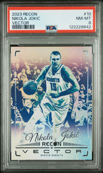 Graded 2023 Panini Recon Nikola Jokic #10 Vector Basketball Card PSA 8 Near Mint