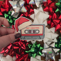 Vintage Christmas Music Cassette Stickers (ONLINE ORDER ONLY)