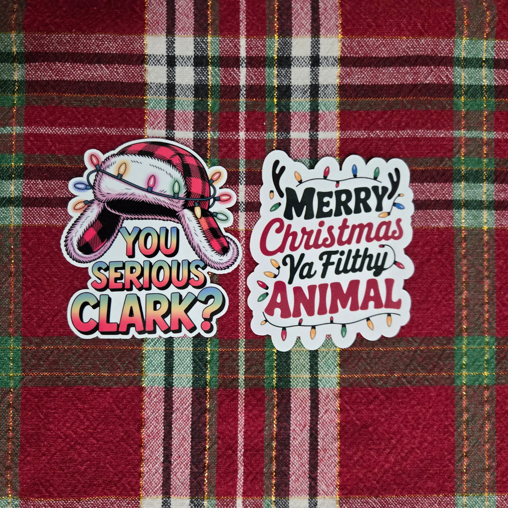 Funny Famous Christmas Movie Quote Stickers (ONLINE ORDER ONLY)