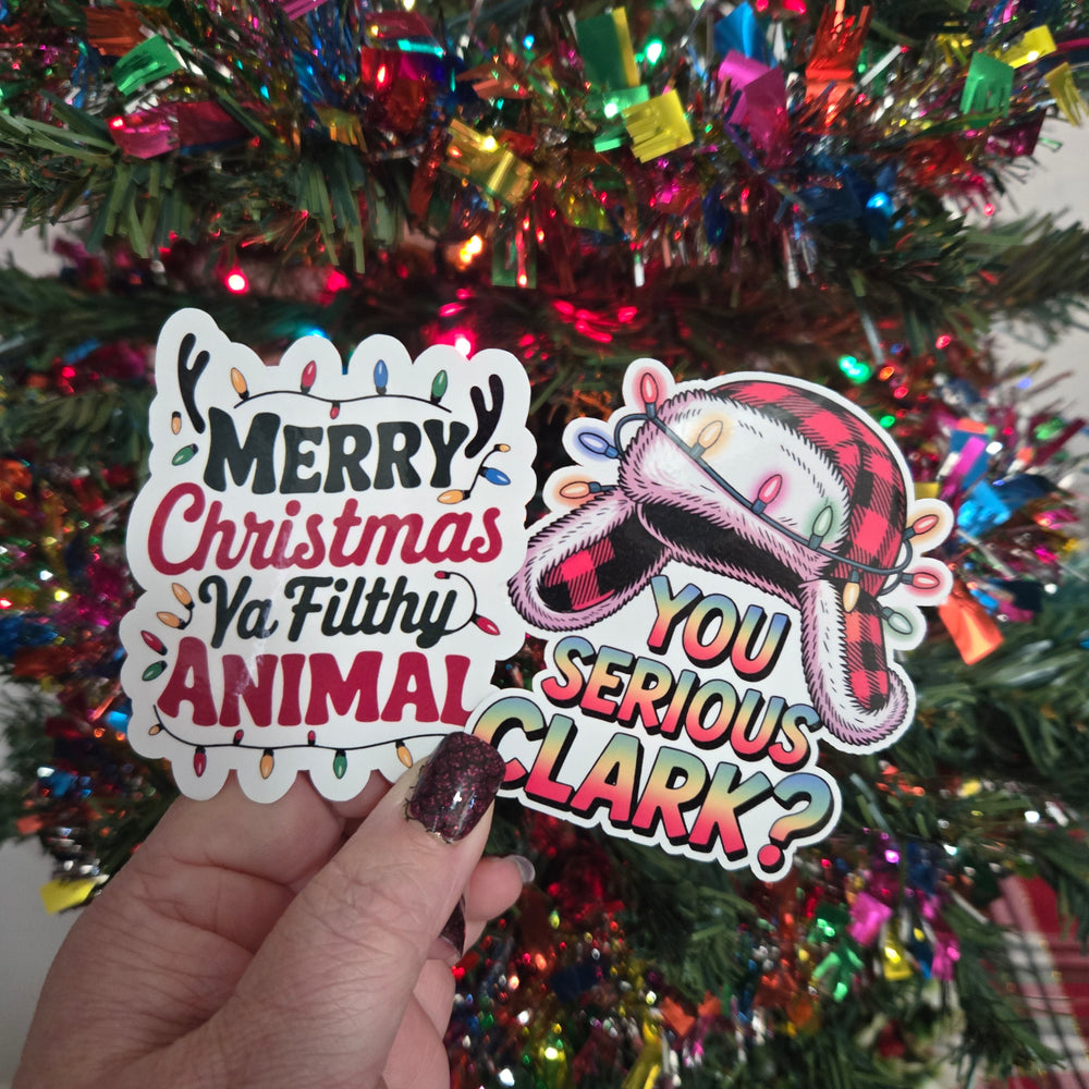 Funny Famous Christmas Movie Quote Stickers (ONLINE ORDER ONLY)