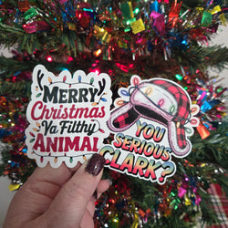 Funny Famous Christmas Movie Quote Stickers (ONLINE ORDER ONLY)